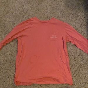 Large vineyard vines long sleeve pink/salmon color